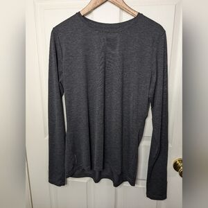 Anetik Womens Top Gray Long Sleeve Size XL Shirt UPF 30+ FLAW HOLE